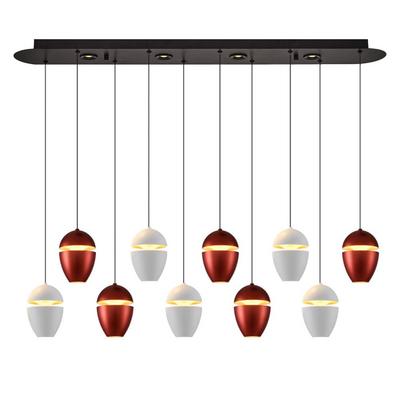 Özcan Aydınlatma   2807-10AS-0104 Dris 10'lu Sıralı Sarkıt Beyaz-Kahve mix