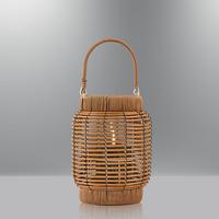 Özcan Aydınlatma 1025-1 Bambu Mumluk 15*20 Ahşap