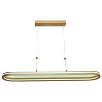 Özcan Aydınlatma 1436S Madras Elips Sarkıt (3 Renk Led+Kumandalı) Mat Gold