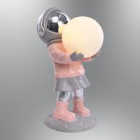 Özcan Aydınlatma 2050-5-10 Astronot Heykel Kız Pembe Renk