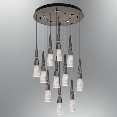 Özcan Aydınlatma 2790-11A-24 Stiles 11'Lİ Yuvarlak Sarkıt Platin