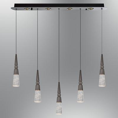 Özcan Aydınlatma 2790-5AS-24 Stiles 5'Lİ Sıralı Sarkıt Platin