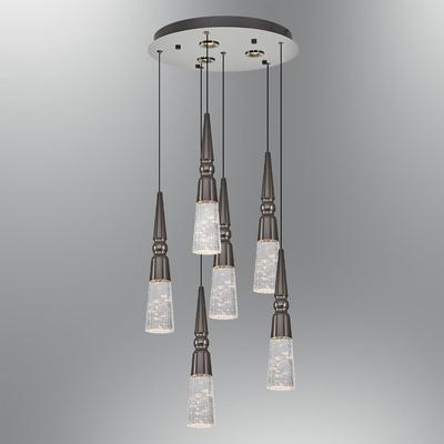 Özcan Aydınlatma 2790-6A-24 Stiles 6'LI Yuvarlak Sarkıt Platin