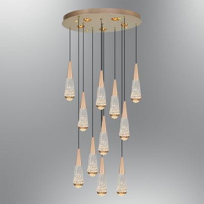 Özcan Aydınlatma 2791-11A-03 Diyop 11'Lİ Yuvarlak Sarkıt Sarı