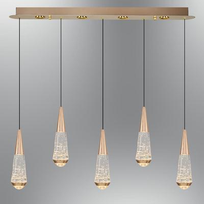 Özcan Aydınlatma 2791-5AS-03 Diyop 5'Lİ Sıralı Sarkıt Sarı