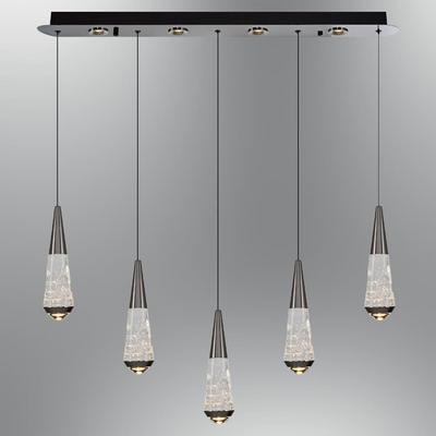 Özcan Aydınlatma 2791-5AS-24 Diyop 5'Lİ Sıralı Sarkıt Platin