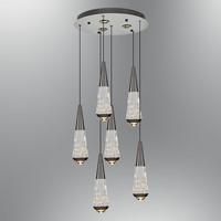 Özcan Aydınlatma 2791-6A-24 Diyop 6'LI Yuvarlak Sarkıt Platin