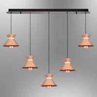 Özcan Aydınlatma 2803-5As-32 Mekik 5'Li Sıralı Sarkıt Rose Gold
