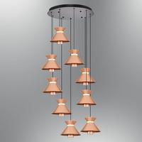 Özcan Aydınlatma 2803-9A-32 Mekik 9'lu Sarkıt Helezon ROSE GOLD