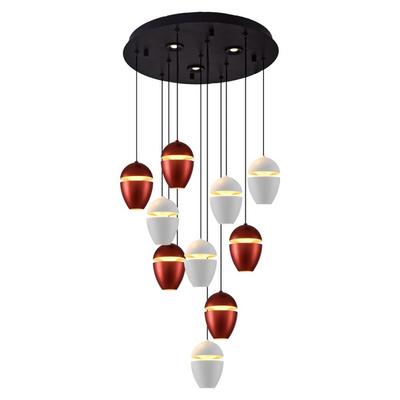 Özcan Aydınlatma 2807-10A-0104 Dris 10'lu Sarkıt Beyaz-Kahve mix