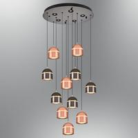 Özcan Aydınlatma 2808-11A-3224 Domm 11'li Mix Sarkıt Rose-Platin mix 