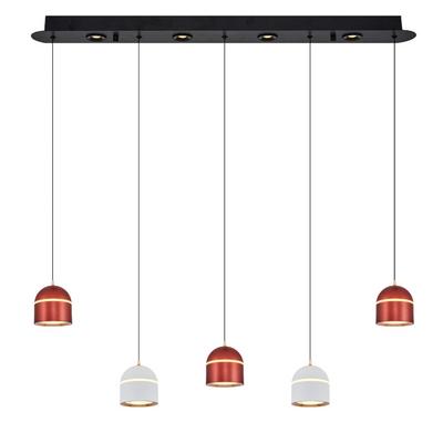 Özcan Aydınlatma 2808-5AS-0104 Domm 5'li Sıralı Sarkıt Beyaz-Kahve mix 