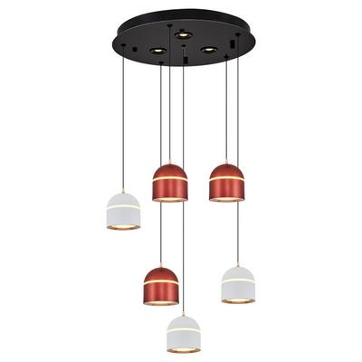 Özcan Aydınlatma 2808-6A-0104 Domm 6'lı Mix Sarkıt Beyaz-Kahve mix 