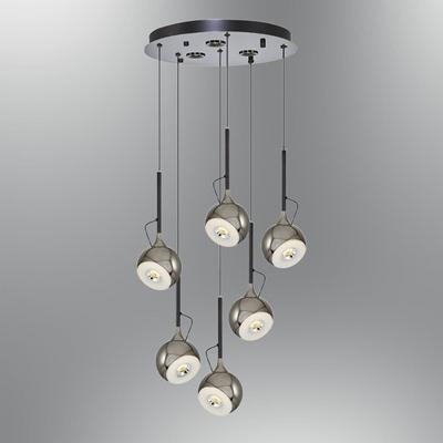 Özcan Aydınlatma 2822-6A-24 Fleas 6'LI Yuvarlak Sarkıt Platin