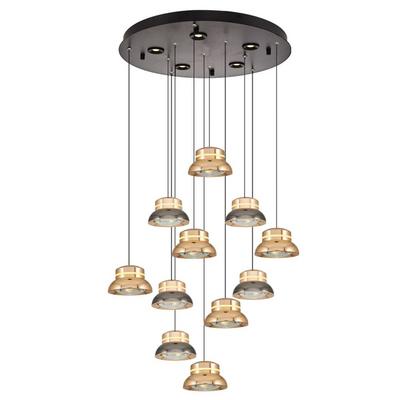 Özcan Aydınlatma 2826-11A-0324 11'Li Yuvarlak Mıx Sarkıt Sarı-Platin Mix