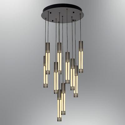 Özcan Aydınlatma 3118-10A-24 Flute 10 Lu Sarkıt Platin