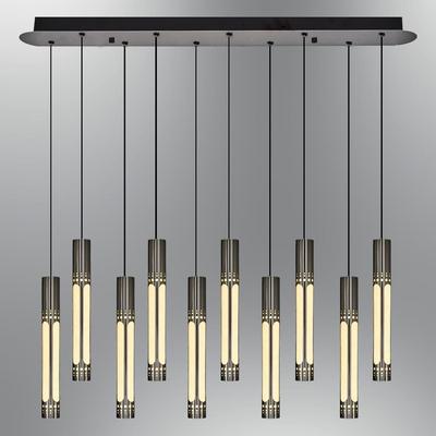 Özcan Aydınlatma 3118-10AS-24 Flute 10 Lu Sıralı Sarkıt Platin