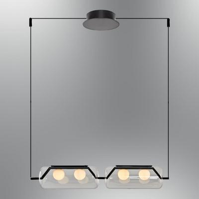 Özcan Aydınlatma 3436-2As-19 Ponni 2'Li Sıralı Sarkıt Siyah