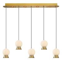 Özcan Aydınlatma 4124Y-5AS Glason 5'li Sıralı Sarkıt Eskitme