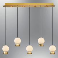 Özcan Aydınlatma 4124Y-5AS Glason 5'li Sıralı Sarkıt Eskitme