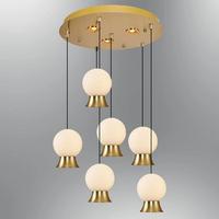 Özcan Aydınlatma 4124Y-6A Glason 6'lı Sarkıt Eskitme