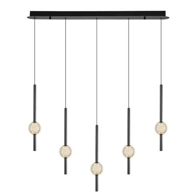 Özcan Aydınlatma 4133-5As-24 Pearl 5'Li Sıralı Sarkıt Platin