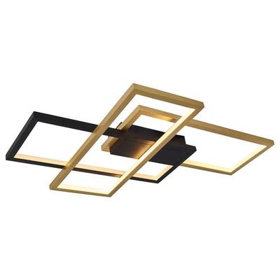 Özcan Aydınlatma 4158-1-20 Square 3'Lü Plafonyer Siyah-Eskitme