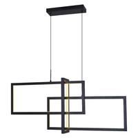 Özcan Aydınlatma 4158-1Ad-19 Square 3'Lü Dikey Sarkıt Siyah