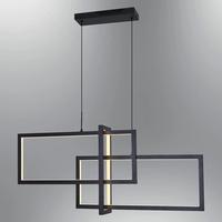 Özcan Aydınlatma 4158-1Ad-19 Square 3'Lü Dikey Sarkıt Siyah