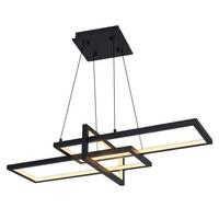 Özcan Aydınlatma 4158-1Ay-19 Square 3'Lü Yatay Sarkıt Siyah
