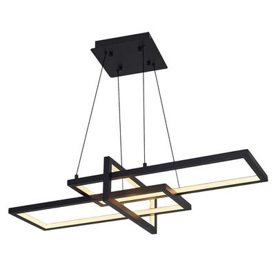 Özcan Aydınlatma 4158-1Ay-19 Square 3'Lü Yatay Sarkıt Siyah