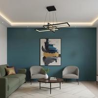 Özcan Aydınlatma 4158-1Ay-19 Square 3'Lü Yatay Sarkıt Siyah