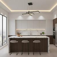 Özcan Aydınlatma 4158-1Ay-19 Square 3'Lü Yatay Sarkıt Siyah