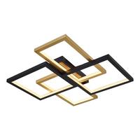 Özcan Aydınlatma 4158-2-20 Square 4'Lü Plafonyer Siyah-Eskitme