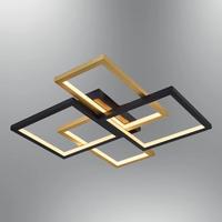 Özcan Aydınlatma 4158-2-20 Square 4'Lü Plafonyer Siyah-Eskitme