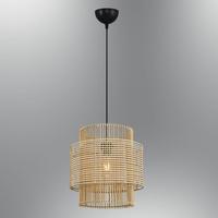 Özcan Aydınlatma 4458-41 Tekli Hasır Sarkıt 35*36Cm Ahşap