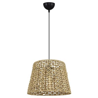 Özcan Aydınlatma 4458-43 Tekli Hasır Sarkıt 35*25Cm Ahşap