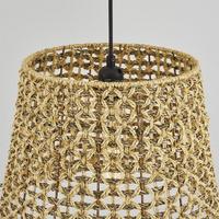 Özcan Aydınlatma 4458-43 Tekli Hasır Sarkıt 35*25Cm Ahşap