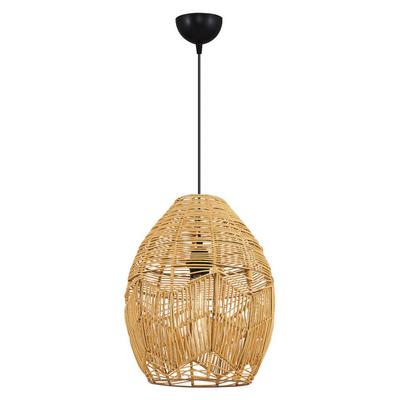 Özcan Aydınlatma 4458-45 Tekli Hasır Sarkıt 30x37.5Cm Ahşap