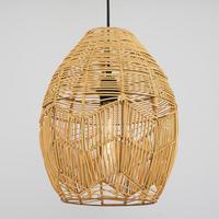 Özcan Aydınlatma 4458-45 Tekli Hasır Sarkıt 30x37.5Cm Ahşap