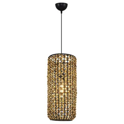 Özcan Aydınlatma 4458-46 Tekli Hasır Sarkıt 24*52Cm Ahşap