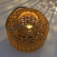 Özcan Aydınlatma 4458-47 Hasır Mumluk 22*24Cm Ahşap