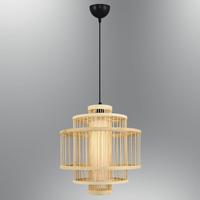 Özcan Aydınlatma 4458-50 Tekli Hasır Sarkıt 34*37Cm Ahşap