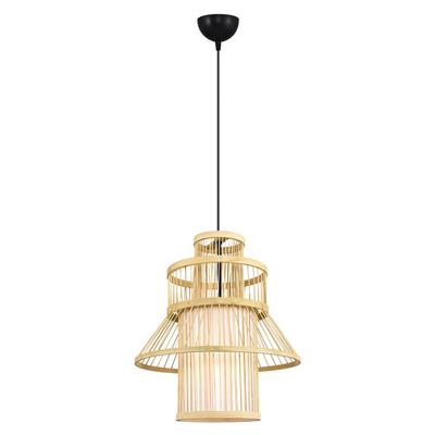 Özcan Aydınlatma 4458-51 Tekli Hasır Sarkıt 40*45Cm Ahşap