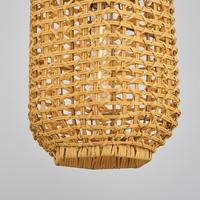 Özcan Aydınlatma 4458-52 Tekli Hasır Sarkıt 25*36Cm Ahşap