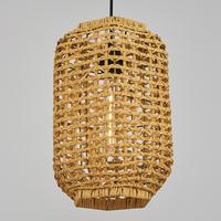 Özcan Aydınlatma 4458-52 Tekli Hasır Sarkıt 25*36Cm Ahşap