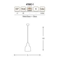Özcan Aydınlatma 4700C-1 Maca Tekli Sarkıt