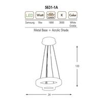 Özcan Aydınlatma 5631-1A-21 Tekli Katlı Sezar Yuvarlak Sarkıt 