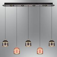 Özcan Aydınlatma Domm 5'Li Sıralı Sarkıt Rose-Platin Mix  2808-5As-3224