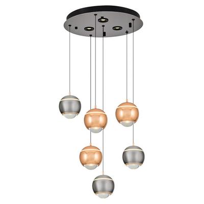 Özcan Aydınlatma Roge 6'Lı Mıx Sarkıt Sarı-Platin Mix 2806-6A-0324 